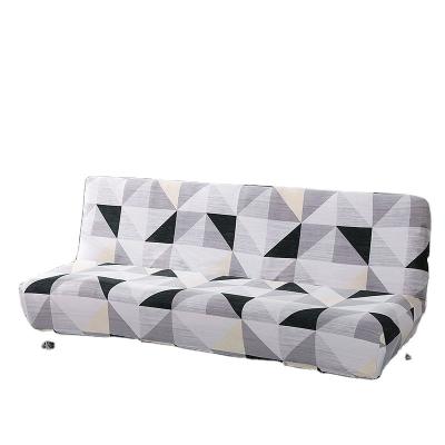 China HOTNIU Modern Classic Simple Black/Strapless Sofa Cover Stretch Sofa Bed Spandex Slipcover Gray/White Armless Soft Couch Protector for sale