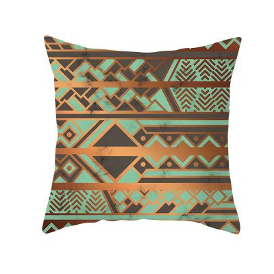 China Geometric Tile Cover LLIN HOTNIU Pattern Decorative Cushion For Living Room Sofa Office Bedroom 18 x 18 Inch Birthday Gift for sale