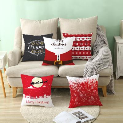 China HOTNIU Small Bell Christmas Pillow Cover Anti-Static Decorations Bed Linen Pillow Cases Cotton Pillow Square Cushion for sale