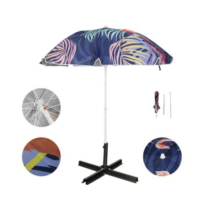 China New Modern Competitive Price OEM Logo Flamingo Printed Parasol 8k Beach Seaside Umbrella for sale