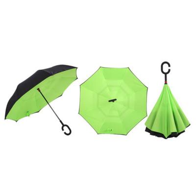 China Morden factory price wholesale luxury straight handle parasol c umbrella double layer inverted for rain for sale