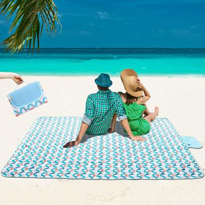 China Fashion Styles Custom Outdoor Waterproof Foldable Sand Beach Picnic Mat Easy Folding Free Blanket for sale