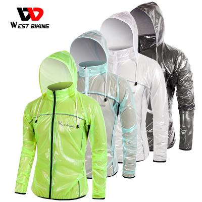 China CYCLING WESTERN Cycling Outdoor Sports Breathable Cycling Raincoat For Men Sports Waterproof Transparent Cycling Raincoat for sale