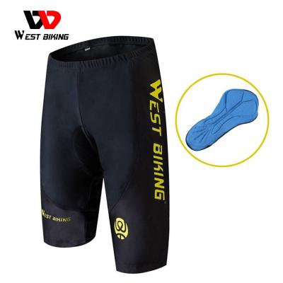 China West Breathable Cycling Moisture Wicking Breathable Quick Dry Cycling Shorts Padded Women Men 3D Silicone Gel Padded Bike Shorts for sale