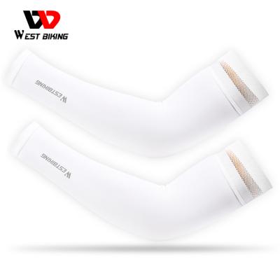 China WESTERN CYCLING Sunblock Breathable Protection Quick Dry Ice Silk Cool Sleeves UV Arm Sleeves Outdoor Cycling Sports Bicycle Arm Sleeves for sale