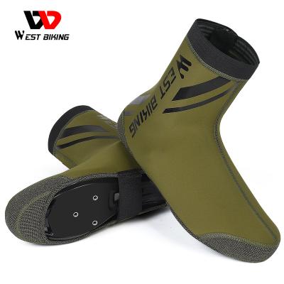 China WEST BIKING Anti-Slip Cover Windproof Zipper Motorcycle Shoe Cover For Outdoor Rainproof Reflective Cycling Shoe Cover Cycling Shoe Cover for sale