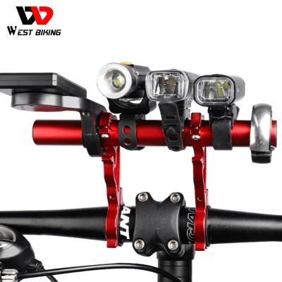 China 10cm 20CM Alloy Bicycle Handlebar Bracket Light Mount Bar Bike Computer Lamp Holder Extended WESTERN BIKE Extended Handlebar Supplement for sale