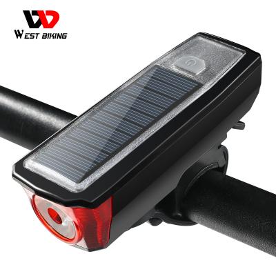 China Fixed Gear Bicycle/MTB/WEST Road Bike CYCLING New Solar Powered Electric Cycling Light Bike Front Light LED USB Rechargeable Headlights Motorcycle Bicycle Light for sale