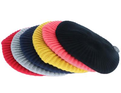 China Hot Sale High Quality Stylish Customizable Plush Logo Knitted Beret for sale