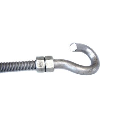 China Steel Customized Steel Galvanized Swing Twist In Heavy Duty Eye Tapping Hook Pigtail Screws for sale