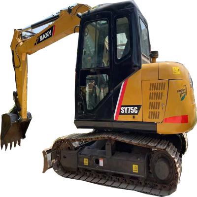 China Used SANY Small Excavator, SANY SY75C Mini Excavators, Korea Digger Good Condition within running 0.3m; ³ for sale