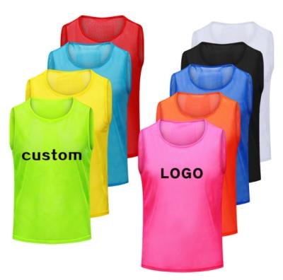 China Shirts & Custom Factory Direct Sale Soccer Jersey Tops Training Vest Cheap Football Training Vest Team Vest Mesh Football Training Bibs for sale