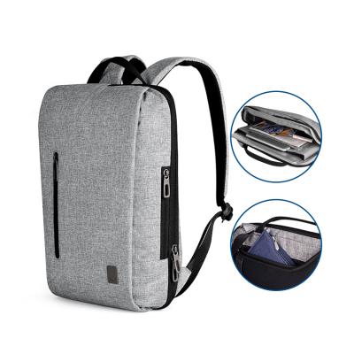 China 2021 Anti-theft style multifunctional brand minimalism Japan Eco thin laptop backpack bag with for men's business travel for sale