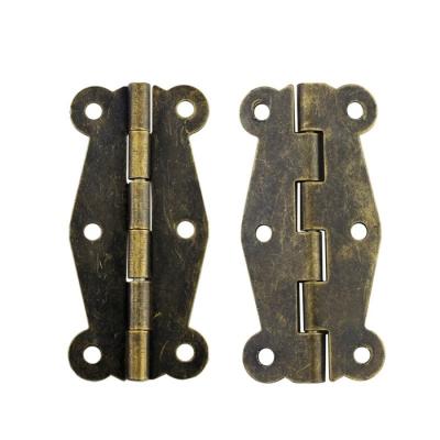 China Traditional 24X51mm 180 Degree Metal Butterfly Bronze Hinge For Craft Wood Box for sale