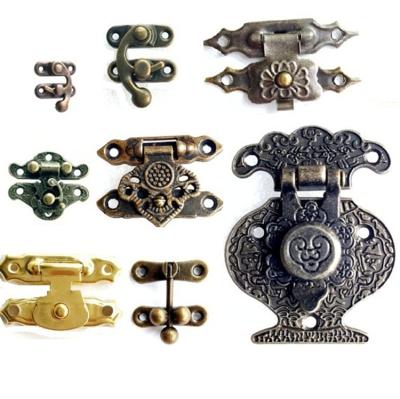 China GALVANIZED Antique Bronze Silver Brass Gold Metal Buckles Latches Hooks For Jewelry Box Drawer Cabinet Door Wooden Fix for sale