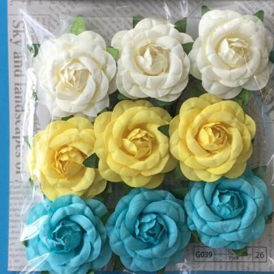 China Scrapbook Handmade Wedding Diy Paper Flowers To Europe For Decorate for sale