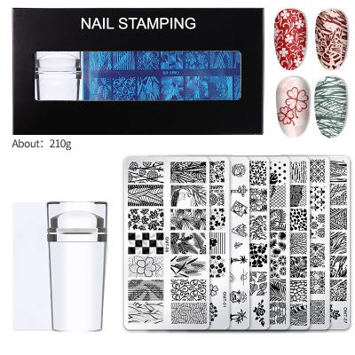 China Stamping Plates Set Customized Nail Art Stamping Plate Stencils Templates Set For Nails With Polish for sale