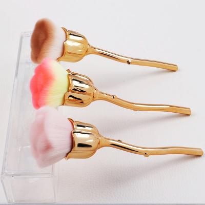 China New Product Big Finger Nail Beauty Puffs Remove Rose Nail Art Dust Cleaning Brush For Nails for sale