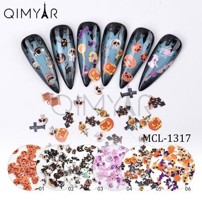 China Newest Halloween Nail Art Glitter Nail Decoration Artificial Nail Sequins For Nail Decoration for sale