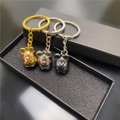 China 2021 Custom Fashion Series Eco-friendly Logo Metal Keychain Mouse Animal Keychain for sale