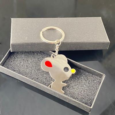 China Fashion Eco-friendly Wholesale Animal Metal Mouse Pendant Key Chain Key Ring for sale