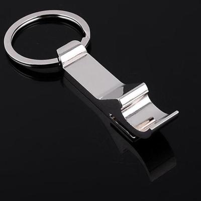 China Custom Laser Logo Aluminum Metal Beer Bottle Opener Keychain for sale