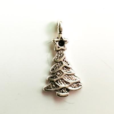 China Hot Sale Antique BOHEMIA Christmas Tree Christmas Decoration Silver Pendant Pendant for sale