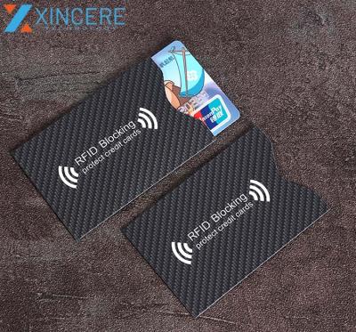 China Reusable Security Protection RFID Blocker Credit Card Sleeve Holder Rfid Blocking Sleeve for sale