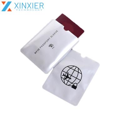 China Reusable Aluminum Foil RFID Blocking Passport Sleeve Holder for Identification Information Protection for sale