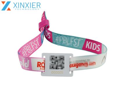 China Waterproof Disposable Use Cloth Woven NFC Wristband / Waterproof RFID For Event Celebration for sale