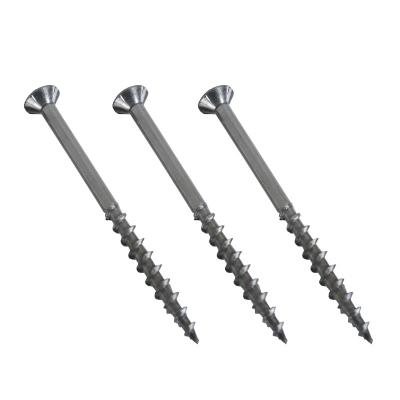 China China Flat Factory Direct Sales, Decking Flat Head Screws with Type 17, 4nibs U/H 304 Stainless Steel, TORX for sale