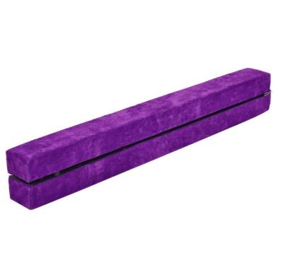 China Folding Gymnastics Balance Beam For Skill Performance Training, Purple, Flannel & Epe for sale