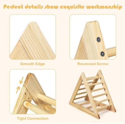 China Wooden Climbing Triangle Ladder Triangle Climber with Climbing Ladder for Toddlers for sale