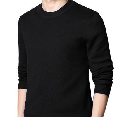 China Anti-wrinkle Men's round Neck Sweater Leisure Warm Bottoming Shirt for Autumn and Winter New Fashion Solid Color Brand for sale