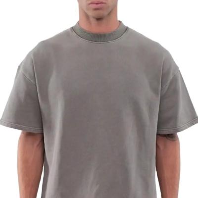 China Anti-wrinkle Oversized plain polyester cotton blank t shirt wholesale custom sublimation heavyweight t-shirt for men for sale