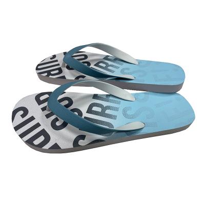 China Cushioning Custom Printing Logo Eva Flip Flops Slippers Summer Lightweight Casual Comfortable Slippers for sale