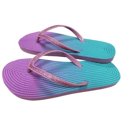 China Cushioning Summer Selling Women's Custom Logo Women's Best Lightweight Comfortable Women's Beach Style Flip Flops Slippers for sale