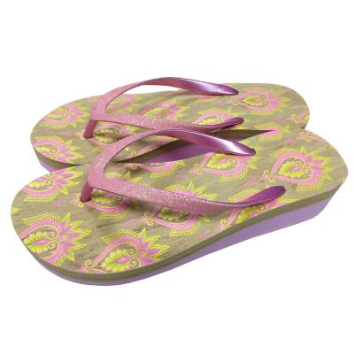 China Cushioning Chinese Supply Latest Multicolor Non-slip Flip Flops Ladies Heighten Women's Slippers and Sandal for sale