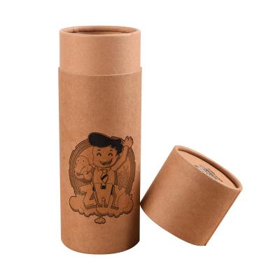 China Recyclable Factory Custom Design Recyclable Gift Tube Kraft Paper Packaging Cylinder Box for sale