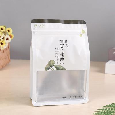 China Custom Printing Custom Printing Moisture Proof Food Packaging Plastic Bag Bottom Ziplock Bags With Window for sale