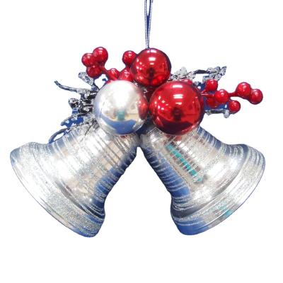 China Christamas Decoration Hot Sale Classic Plastic Ornament Christmas Silver Bells Classic Decoration for sale