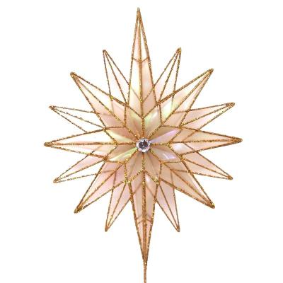 China Traditional Traditional 8-Point Mosaic Star Christmas Tree Top Star for sale