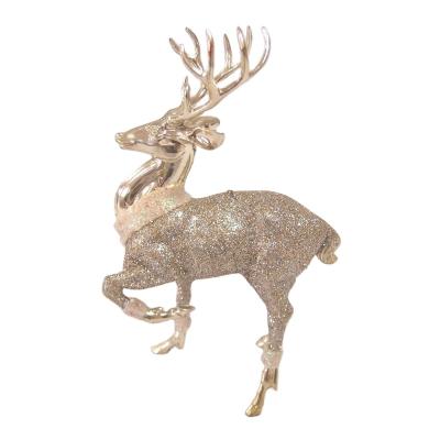 China Plastic Glitter Reindeer Standing Decoration for sale