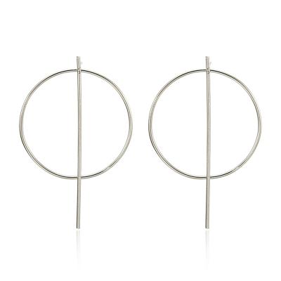 China FASHION big earrings circle long simple hollow earrings exaggerated earrings fashion jewelry for sale