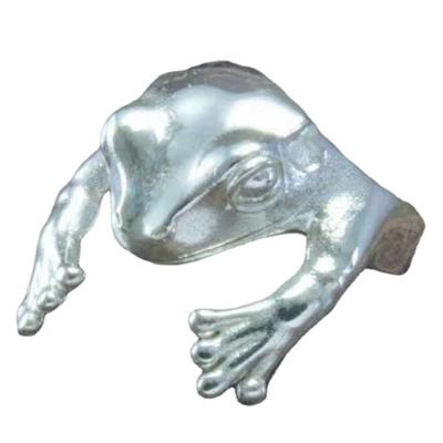 China FASHIONABLE creative exaggeration, frog can be adjusted, frog hug style ring for sale