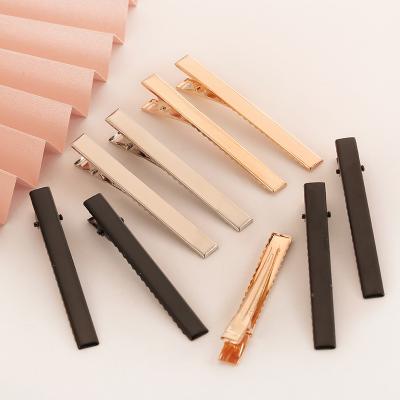 China Fashion platypus clip gold nickel black color square clip hairpin hardware thickened sub-black handmade diy accessories for sale