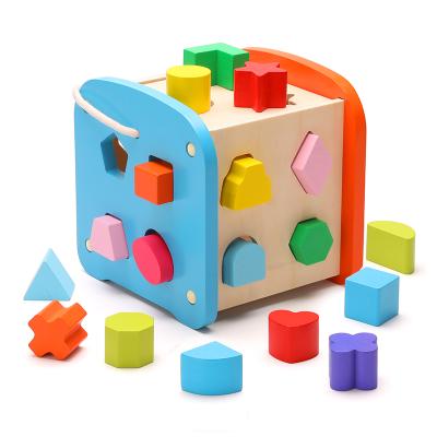 China Environmental protection best sell box wholesale children's 19 hole puzzle shape knowledge matching early education toys for sale