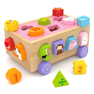 China Environmental protection good quality wholesale 18 hole shape intelligence toy building block animal car for sale