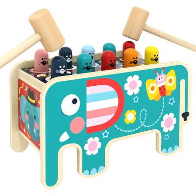 China 2021 new environmental protection manufacturer-supplier children's percussion toys intellectual elephant playing gopher toy for sale