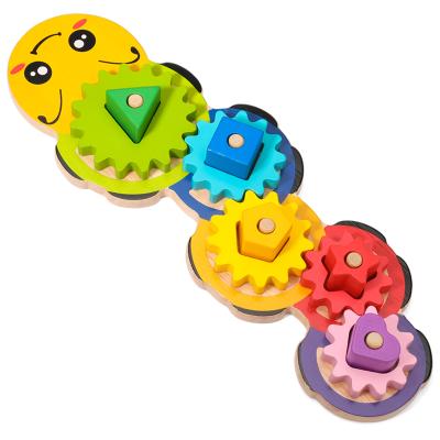 China Wholesale environmental protection manufacturer caterpillars gear activity game-educational toy for toddlers for sale